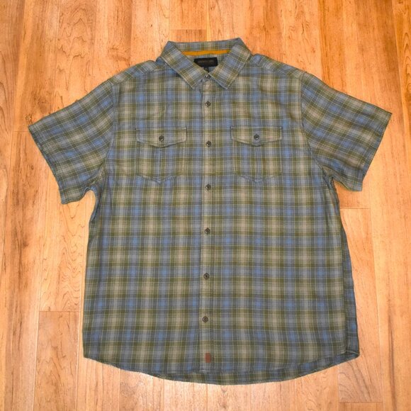 Brothers/Sons Short Sleeve Button Up Plaid Shirt Sz XXL - Picture 1 of 4
